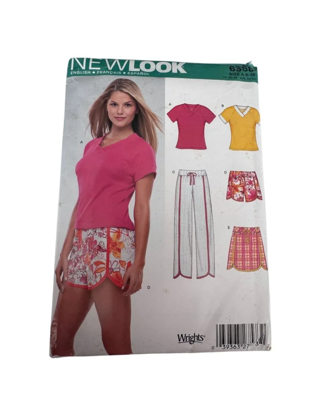 Simplicity Sewing Pattern 6358 Lounge Set Loungewear Tops Shorts Pants 8-18 UC